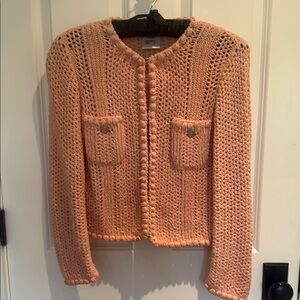 Chanel Pink Cotton Cardigan